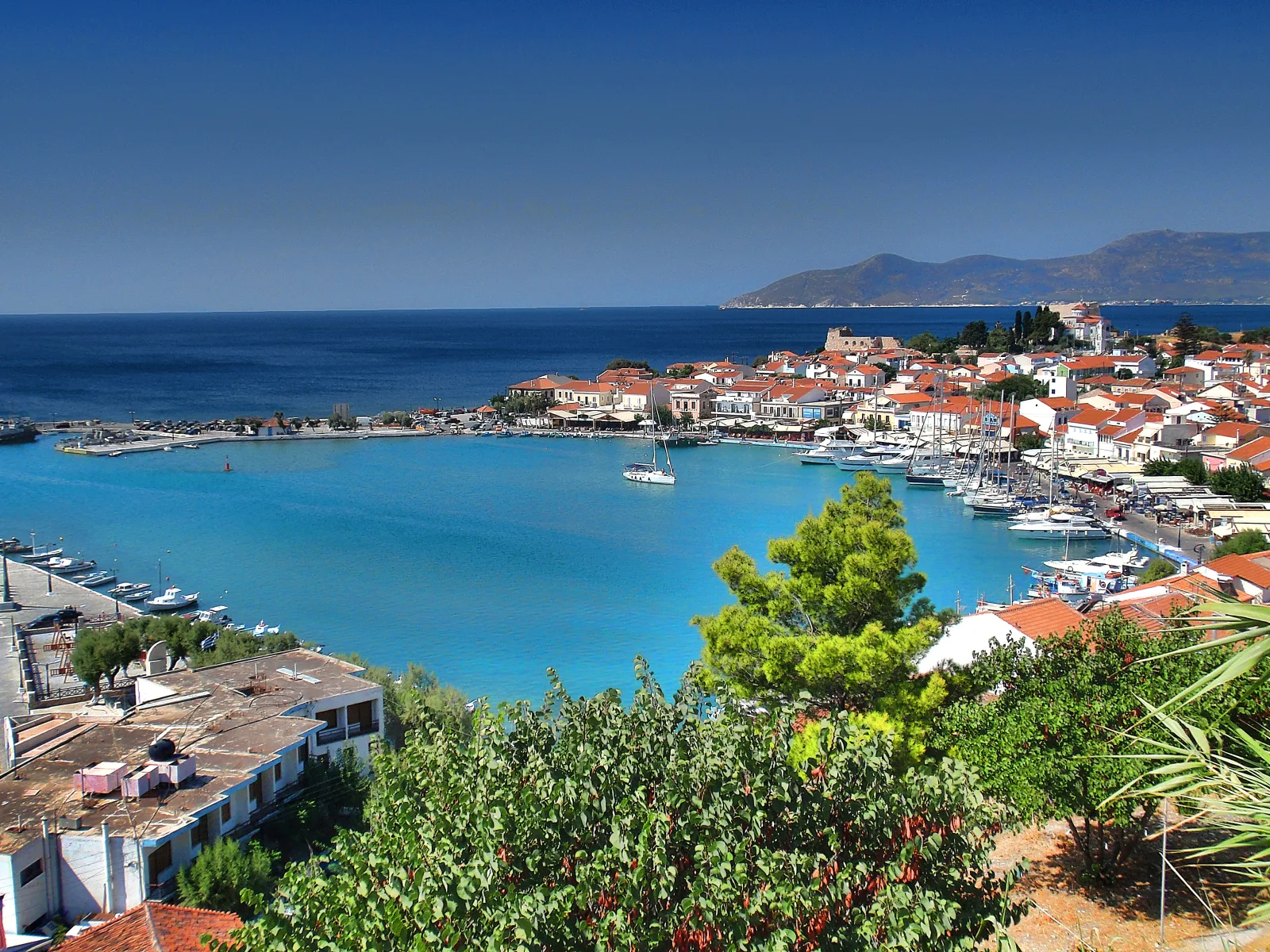 Samos Pythagorion Port — next to the UNESCO World Heritage ancient city